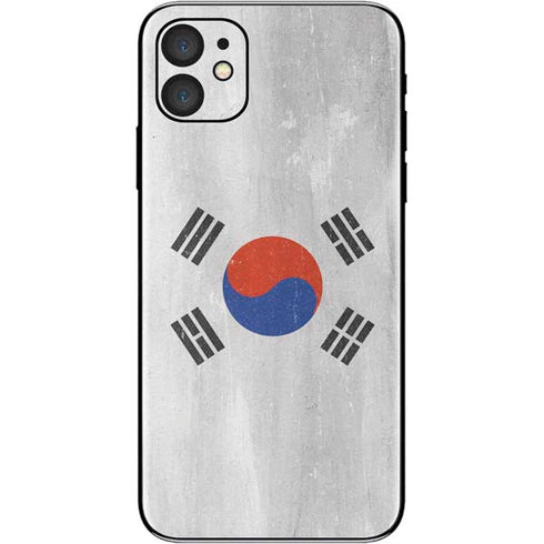 South Korean Flag Distressed iPhone 11 Skin